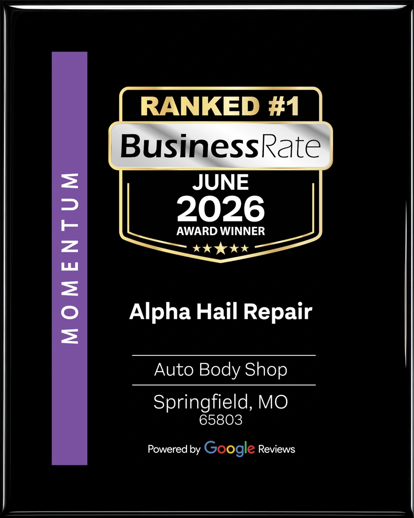 BusinessRate ranked number one award for Alpha Hail Repair, June 2026